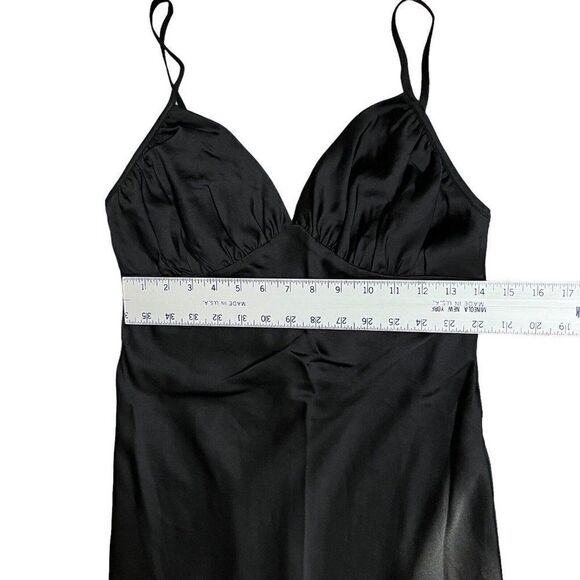Abercrombie Fitch Dress Women’s S Black Satin Slip Silky Layer Sexy Date Night - Picture 5 of 8